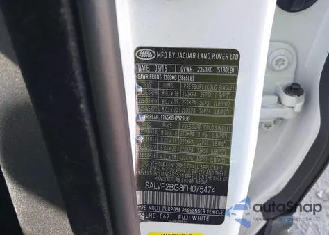 2015 Land Rover Range Rover Evoque Pure z USA, uszkodzony, nr VIN SALVP2BG8FH075474